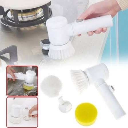 5-in-1 Electric Spin Scrubber – Cordless Rotating Cleaning Brush for Kitchen, Bathroom & Tiles