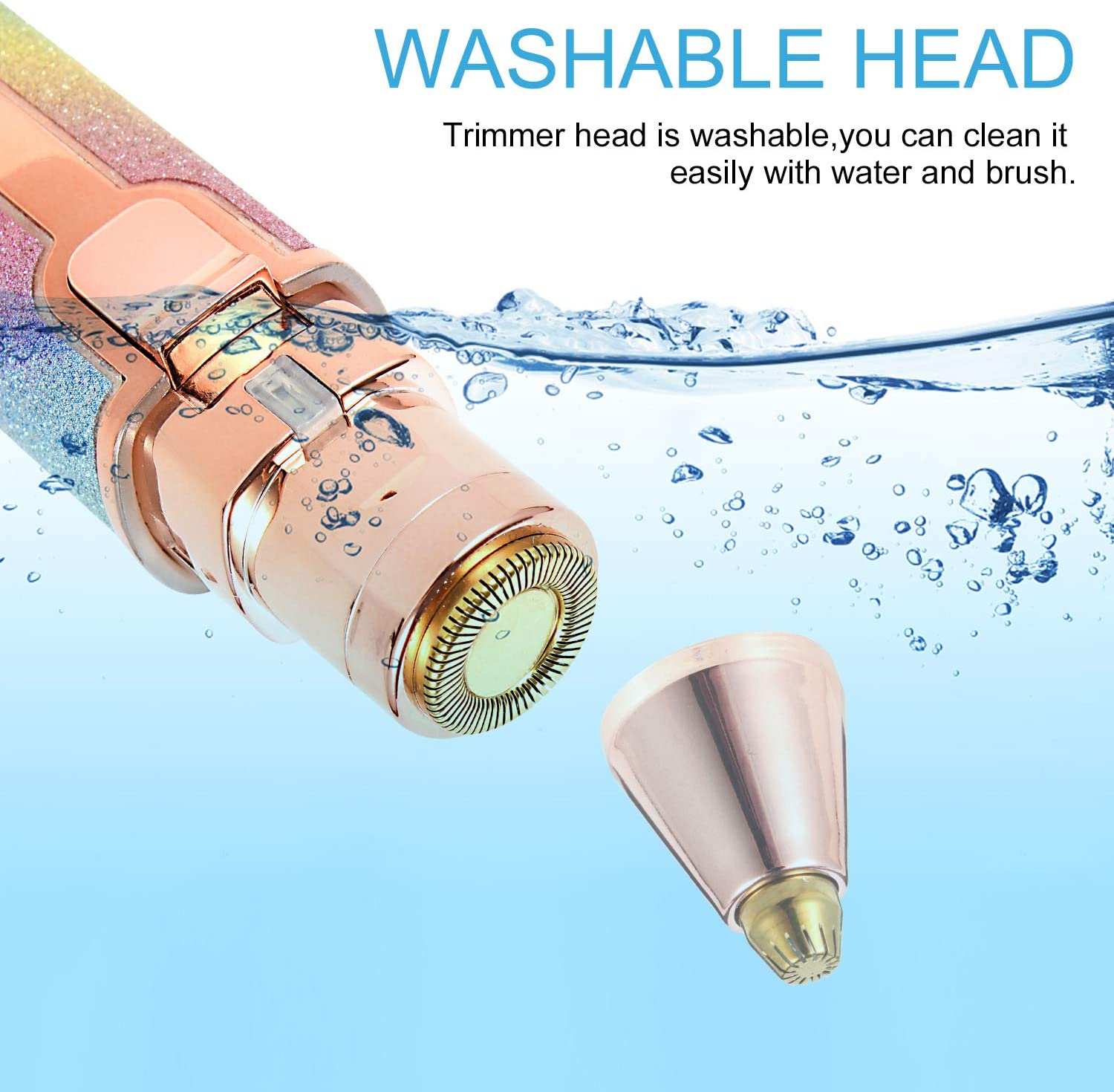 2-in-1 Electric Eyebrow Trimmer & Facial Hair Remover – USB Rechargeable, Portable & Painless